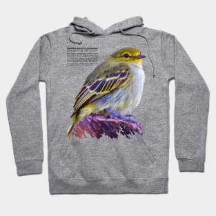 Golden-faced tyrannulet tropical bird black text Hoodie